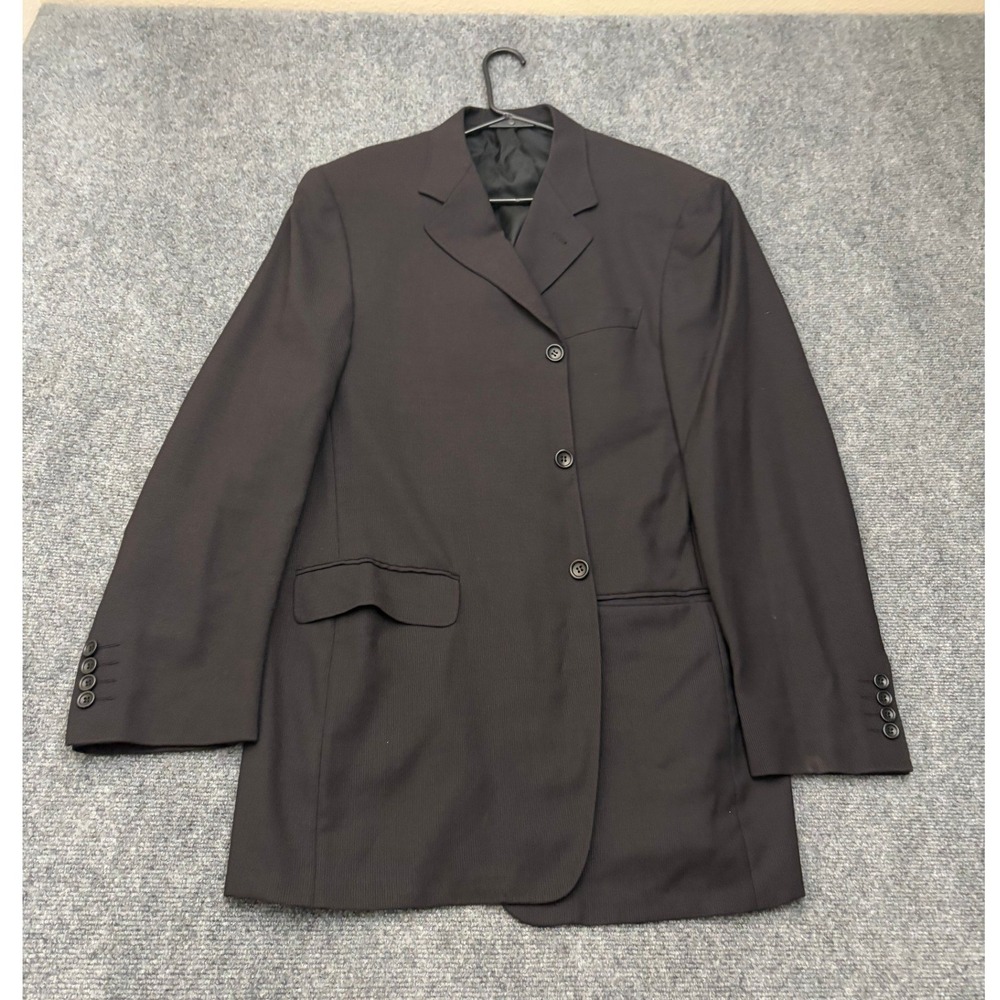 Canali Proposta Mens Brown 100% Wool 3 Button Blazer Sport Coat Italy Size 54 L